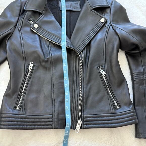 Michael Kors moto leather women jacket size 6 US - Picture 6 of 8